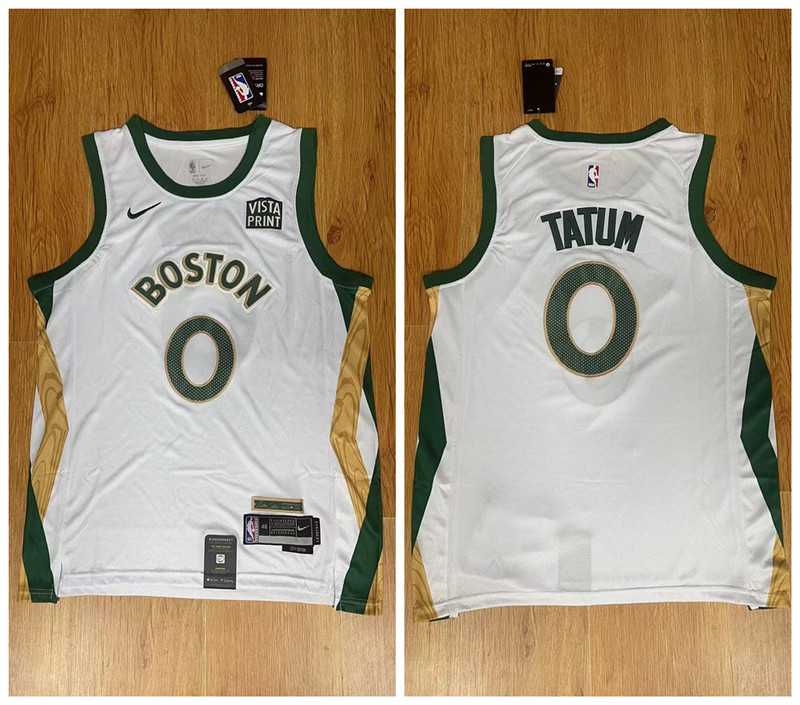 Celtics 0 Jayson Tatum White Nike 2023-24 City Edition Swingman Jersey,We sell and wholesale Celtics 0 Jayson Tatum White Nike 2023-24 City Edition Swingman Jersey on line form chian!